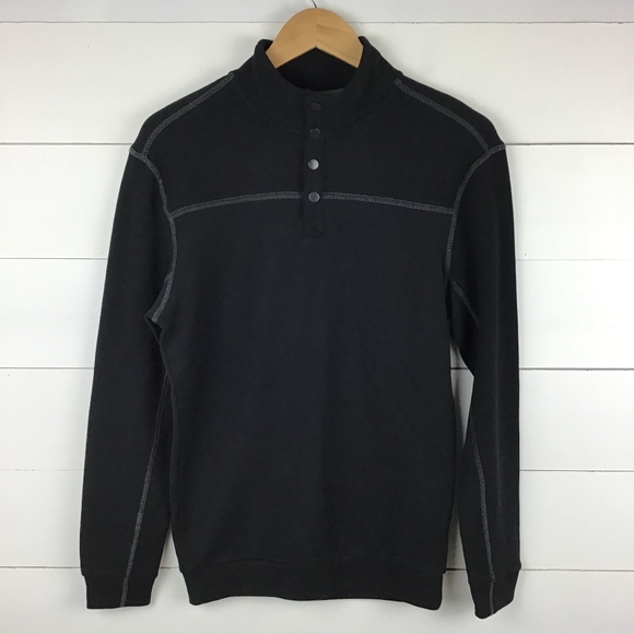 ROWM | Shirts | Rowm Mens S Long Sleeve Pullover Shirt Black Mock ...